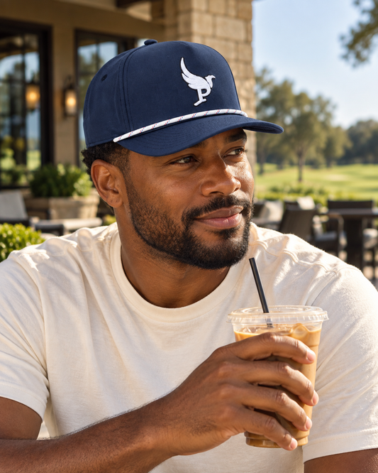 The High Harpy Snap, a high-crown golf hat for bigger heads